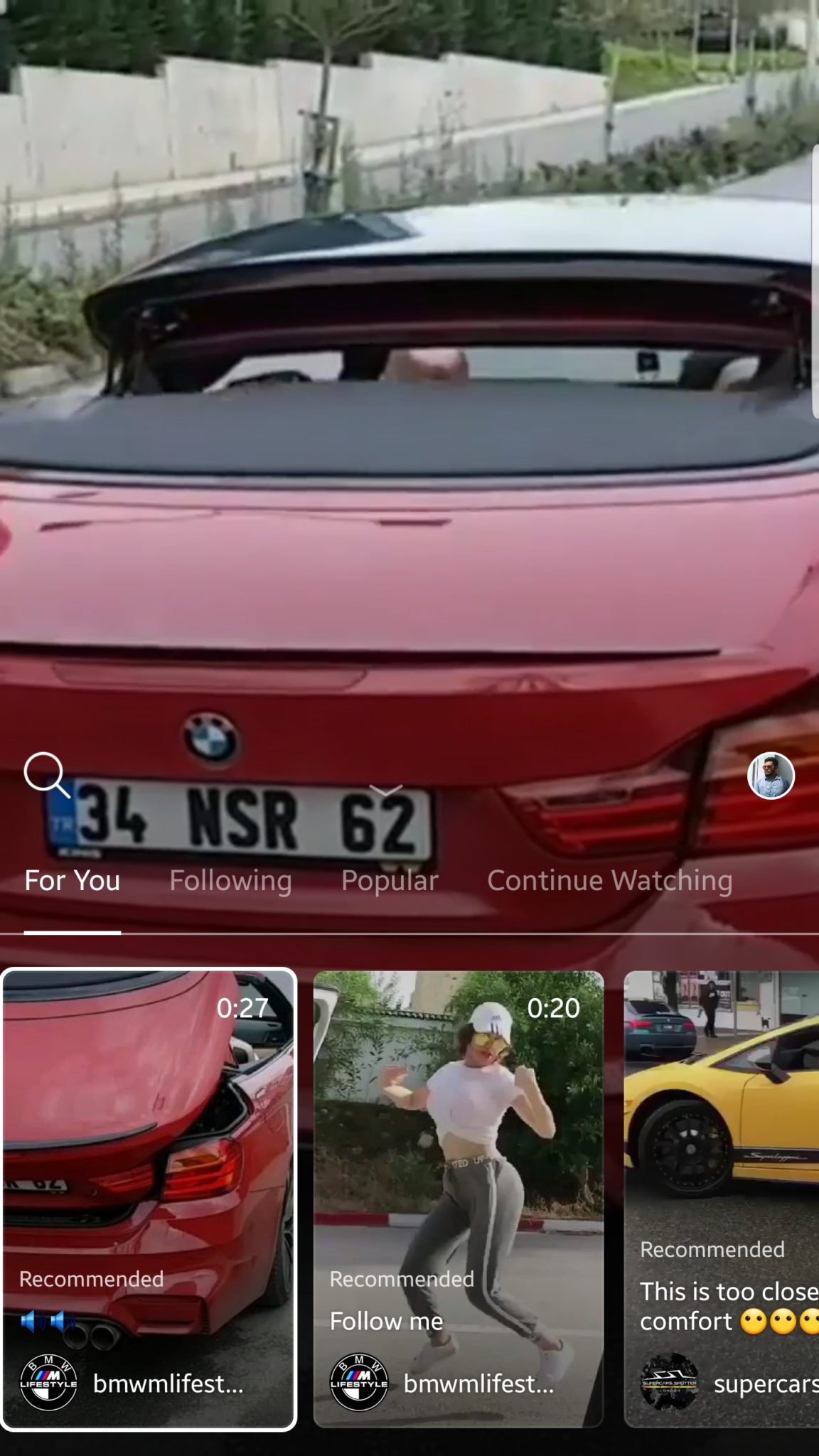 IGTV Video Bar