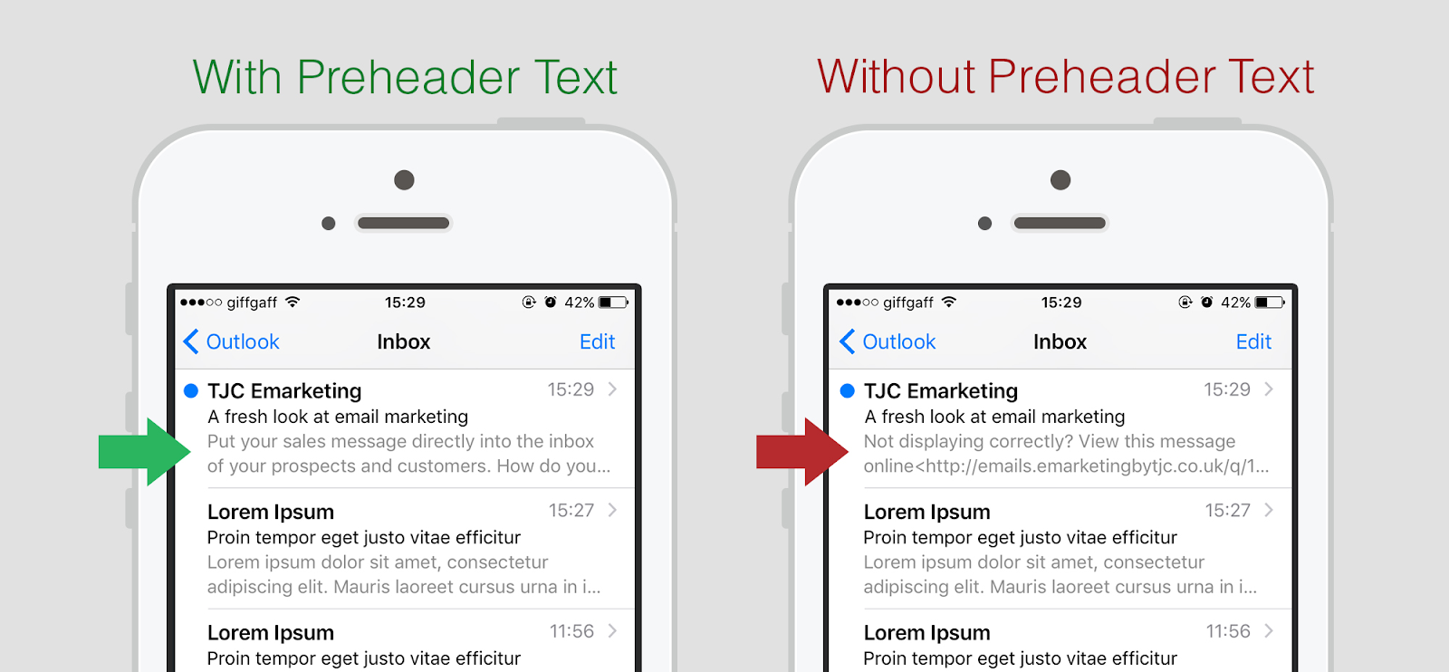 Email Marketing: preheader text