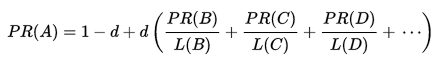 Page rank formula