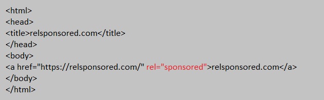 rel"sponsored"