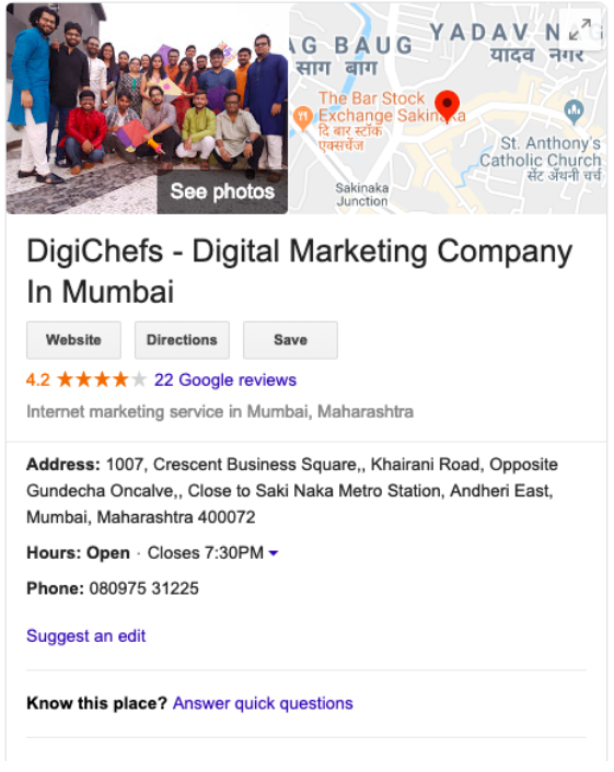 Digichefs GMB Listing