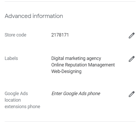 Add keywords in GMB Listing