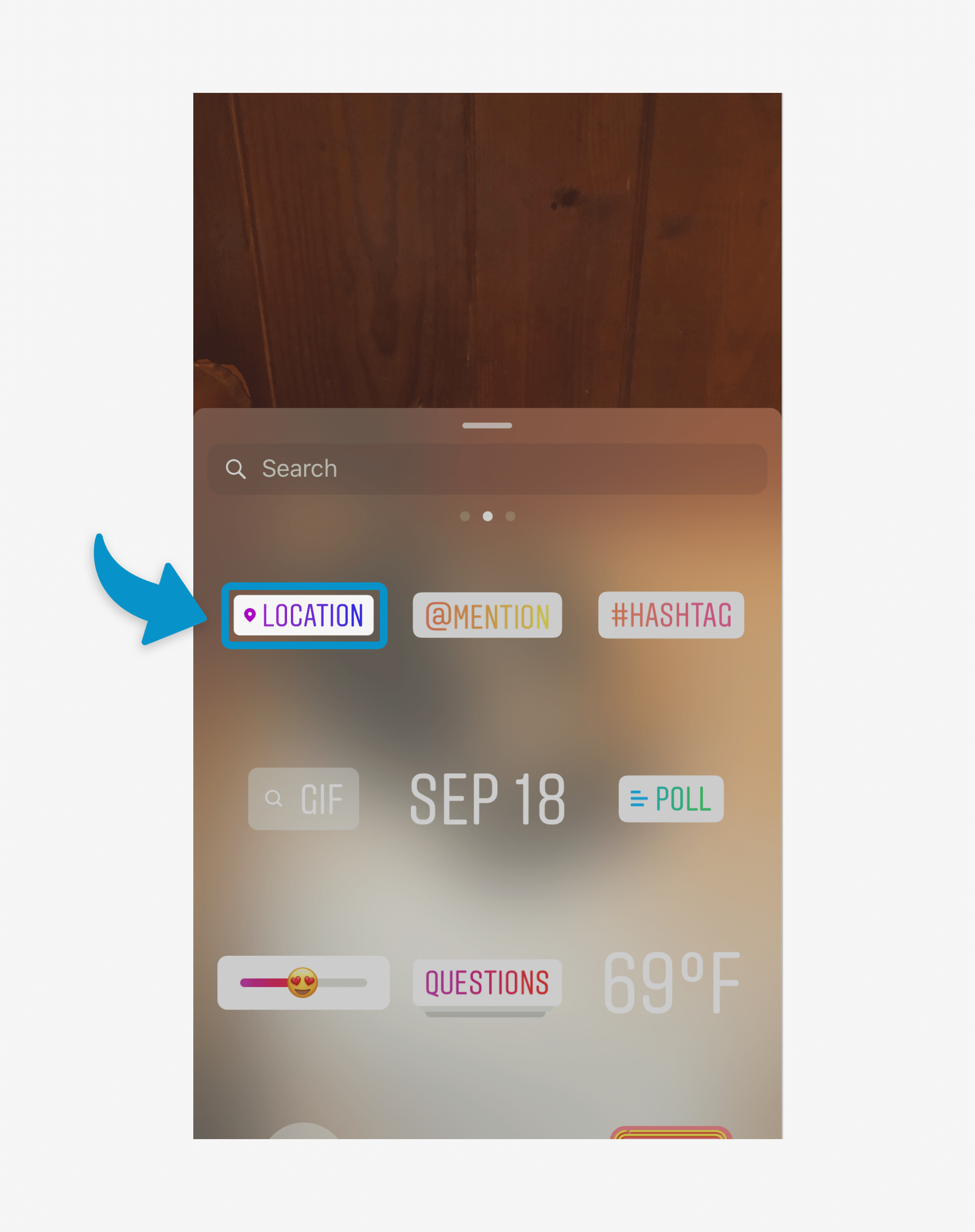 Geo location in Instagram