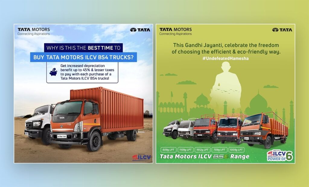 50K+ Reach and 10K+ Organic Engagement: Building Awareness About BS4 & BS6 Trucks for Tata Motors ILCV