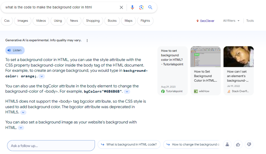 HTML CSS Information